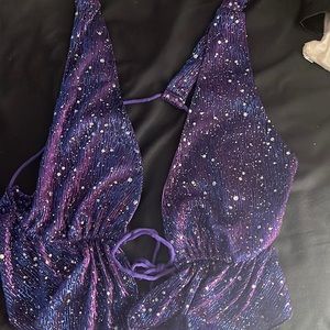 Galaxy crop top